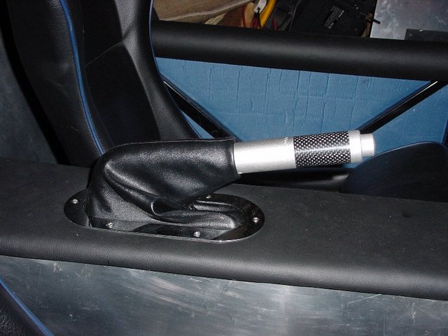 Rescued attachment 2005-09-13 1 Locost handbrake lever and gaiter refitted.jpg